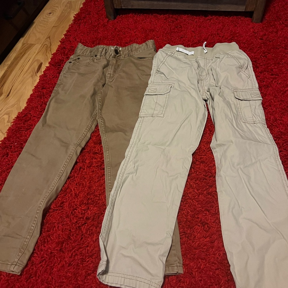 2 pairs of boys pants never worn but washed.